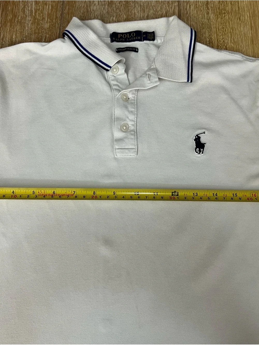 Ralph Lauren White Polo with Navy Trim - Men's